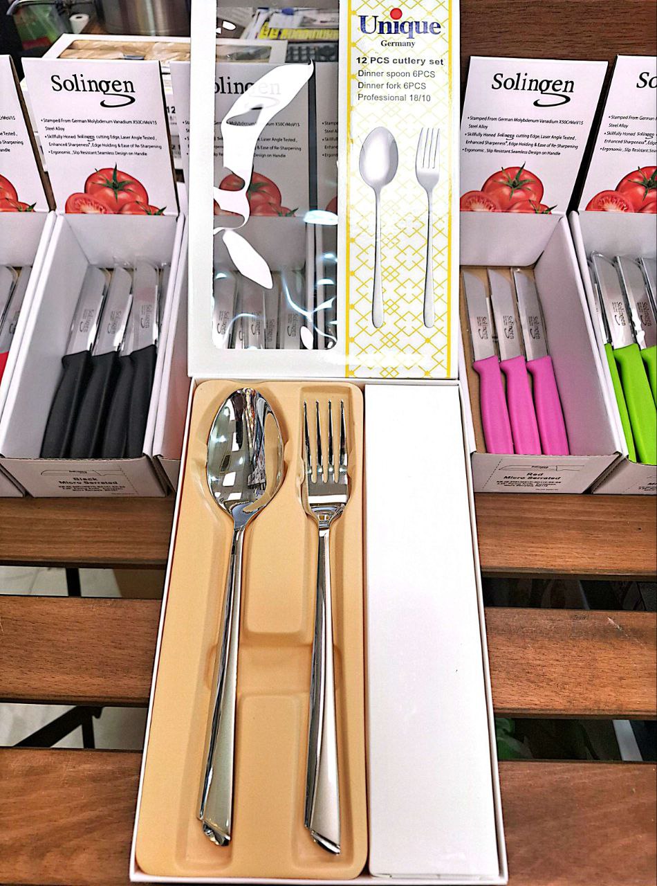 قاشق و چنگال استیل ۱۲ پارچه یونیک ضخیم